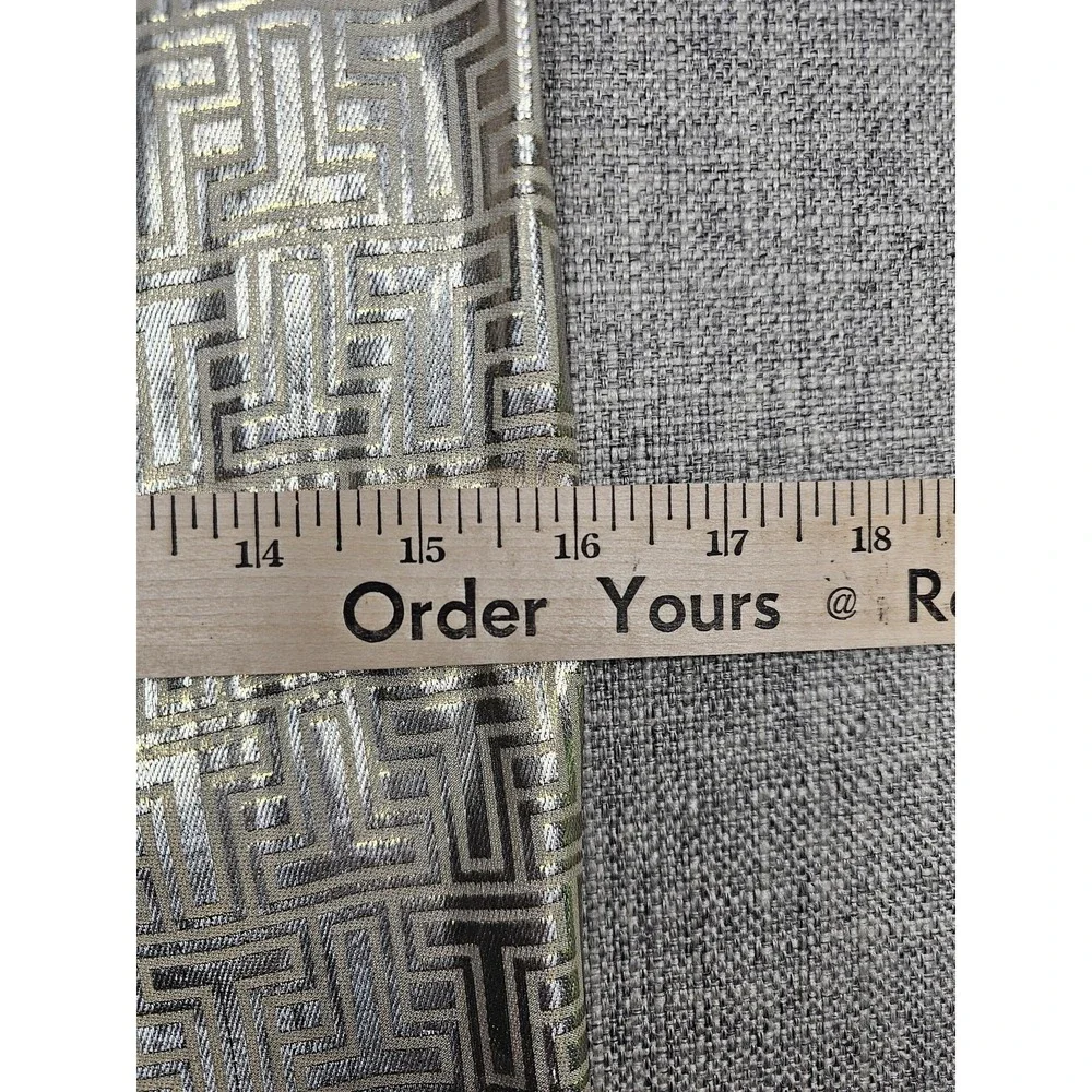 Tory Burch Tank Top Womens 2 Gold Silver Metallic Silk Blend Sleeveless Zip Back
